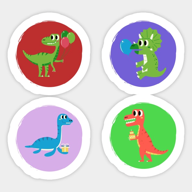 Dinosaur birthday Sticker by Fayn